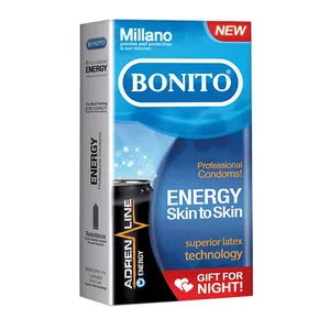 کاندوم بونیتو مدل ENERGY SKIN TO SKIN  بسته 6 عددی