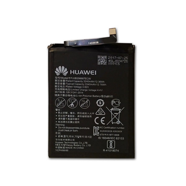 باتری مدل Hb356687ecw ظرفیت 3340 میلی آمپر ساعت مناسب برای گوشی هوآوی nova 2 plus