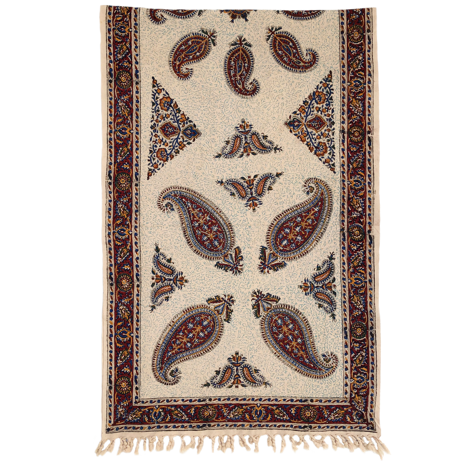 رومیزی قلمكار ممتاز اصفهان اثر عطريان  طرح ترنج مدل G149 سایز 60*200