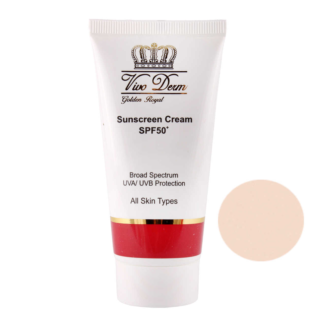 کرم ضد آفتاب رنگی ویوودرم مدل All skin types بژ روشن حجم 50 میلی لیتر