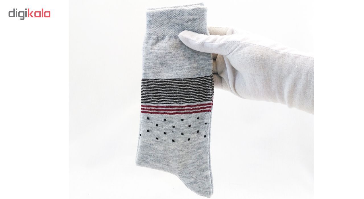 جوراب مردانه نانو گلکار مدل لاینست مجموعه 12 عددی کد 14 -  - 12