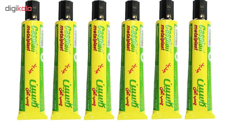 چسب آهن کاسپین مدل Metal plast New حجم 100 میلی لیتر بسته 6 عددی