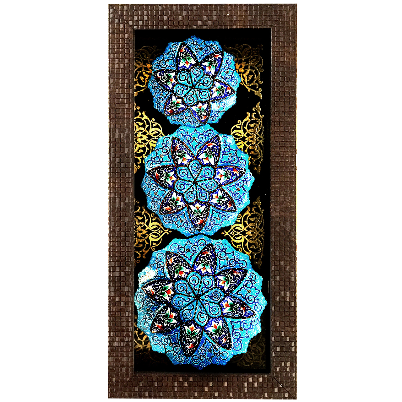 تابلو بشقاب میناکاری گالری آسمانی طرح ستاره آبی مدل 3D-5