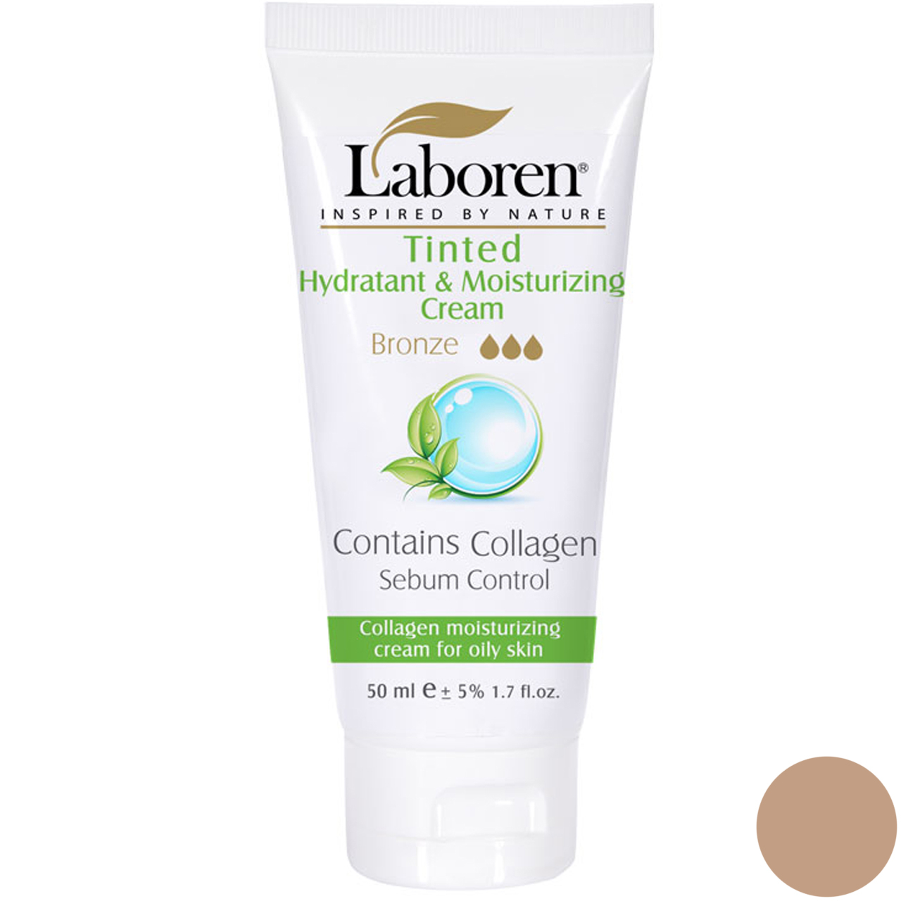 کرم مرطوب کننده رنگی لابورن مدل Oily Bronze حجم 50 میلی لیتر