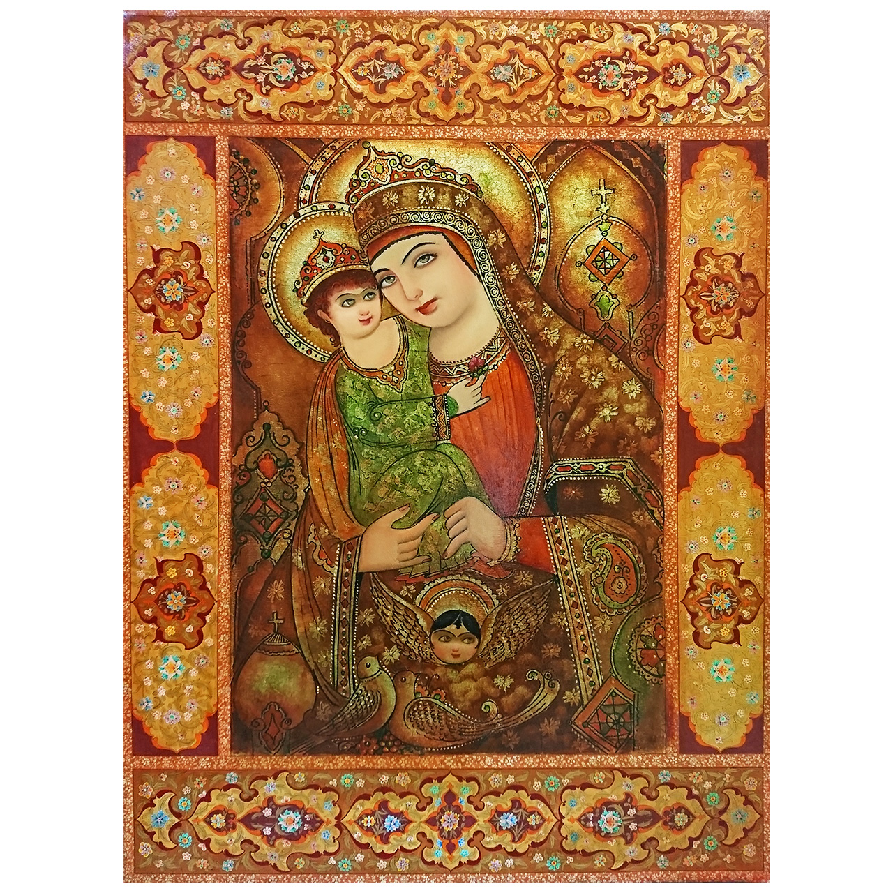 نقاشی طرح حضرت مریم و حضرت مسیح کد A20