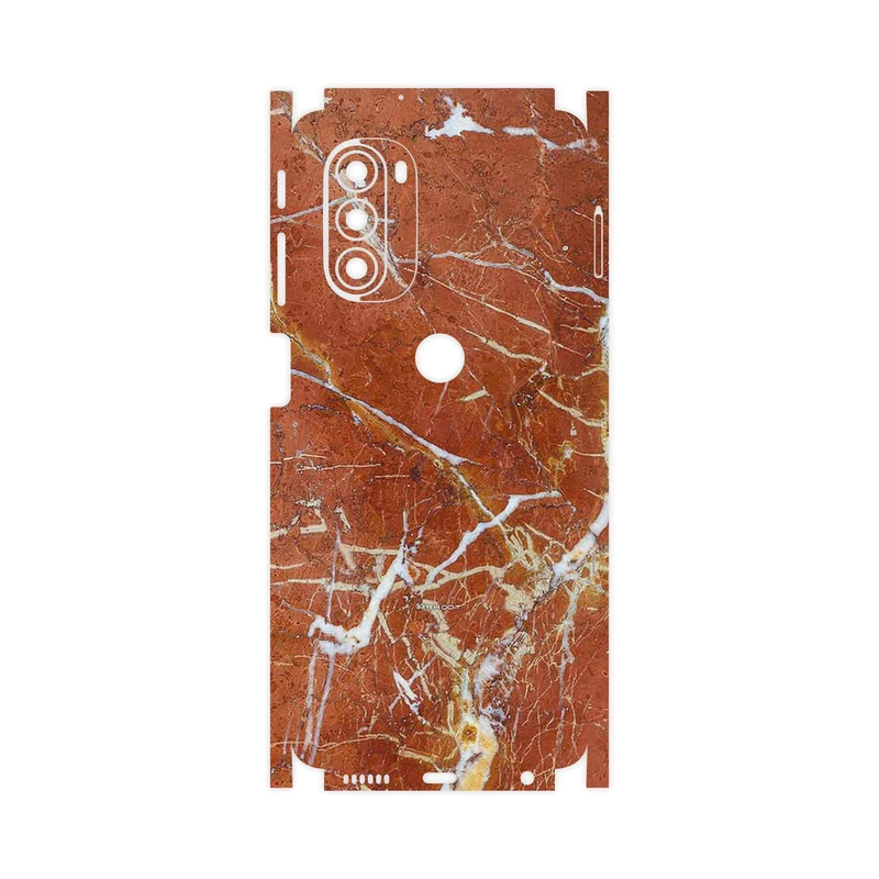 برچسب پوششی ماهوت مدل Red Marble-FullSkin مناسب برای گوشی موبایل موتورولا Moto G51 5G