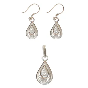 نیم ست نقره زنانه سیلک رود کد RM27