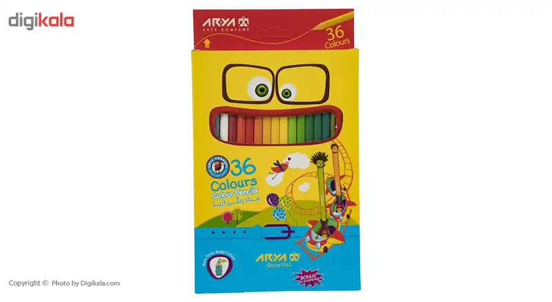 مداد رنگی 36 رنگ آریا مدل 3018