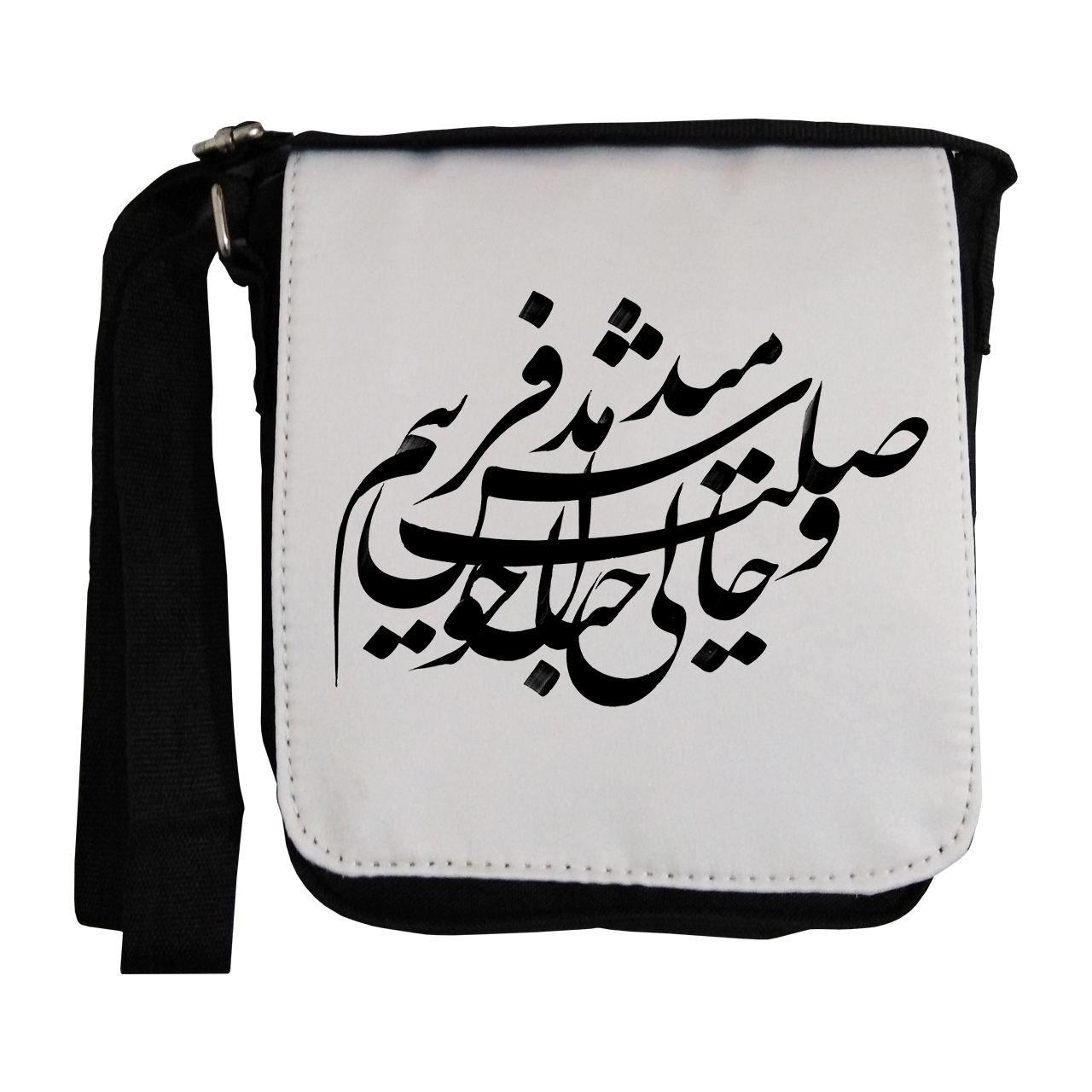 کیف رودوشی مردانه طرح خوشنویسی مدل EKM10 تک سایز
