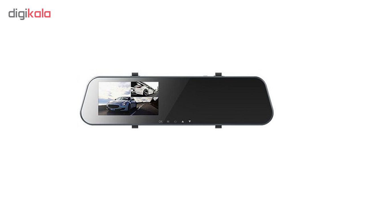 آینه مانیتور دار و دوربین دنده عقب خودرو راک اسپیس مدل RSD0604