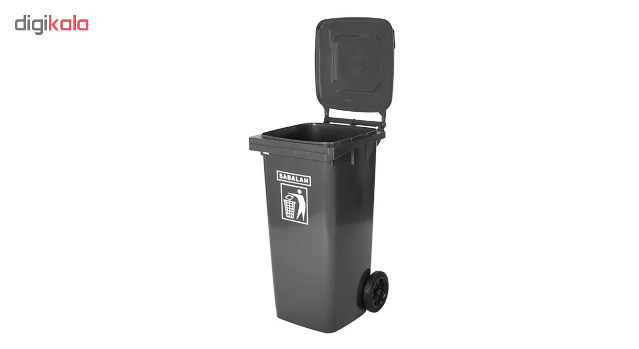 سطل زباله اداری سبلان کد 201  ظرفیت 240 لیتر (چرخدار و بدون پدال)