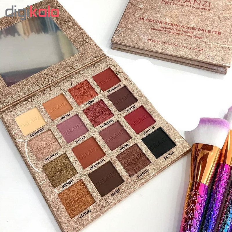 پالت سایه چشم گلانزی مدل pro fessional cosmetics