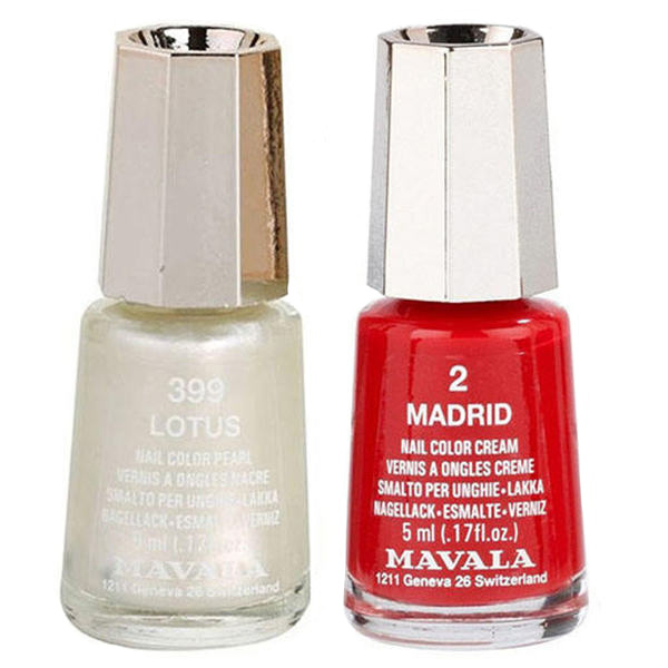 لاک ناخن ماوالا مدل Madridi شماره 2 و لاک ناخن ماوالا مدل Lotus شماره 399