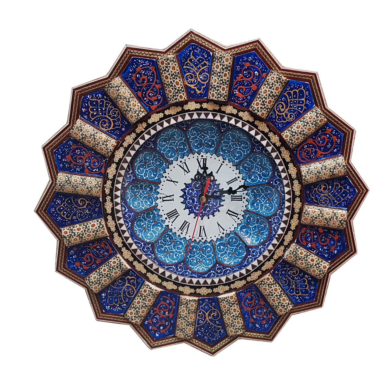 ساعت دیواری خاتم کاری کد 13862