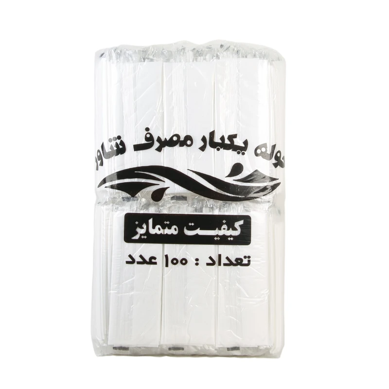 حوله یکبار مصرف شاور مدل 45G سایز 40*40 سانتی متر بسته 100 عددی