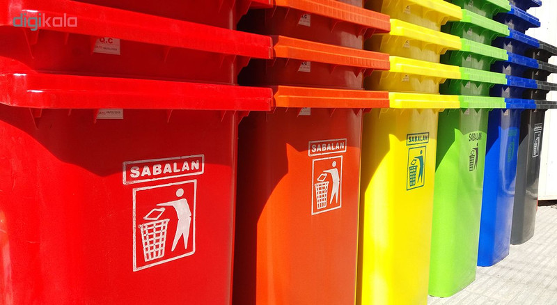 سطل زباله اداری سبلان کد 201/1 ظرفیت 240 لیتر (چرخدار و پدال دار)
