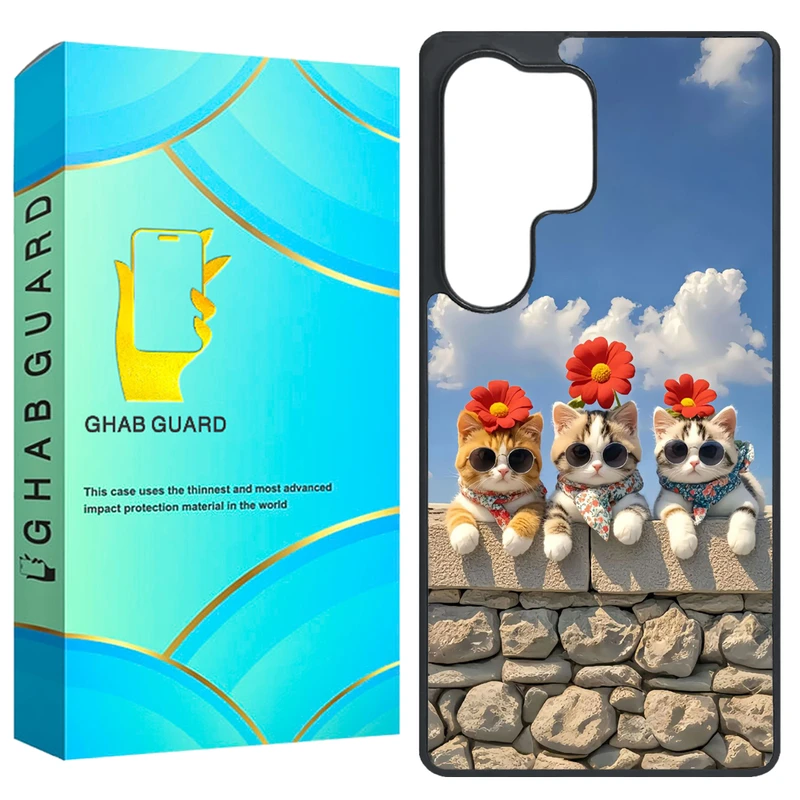 کاور قاب گارد طرح گربه مدل GS25U مناسب برای گوشی موبایل سامسونگ Galaxy S25 Ultra 
