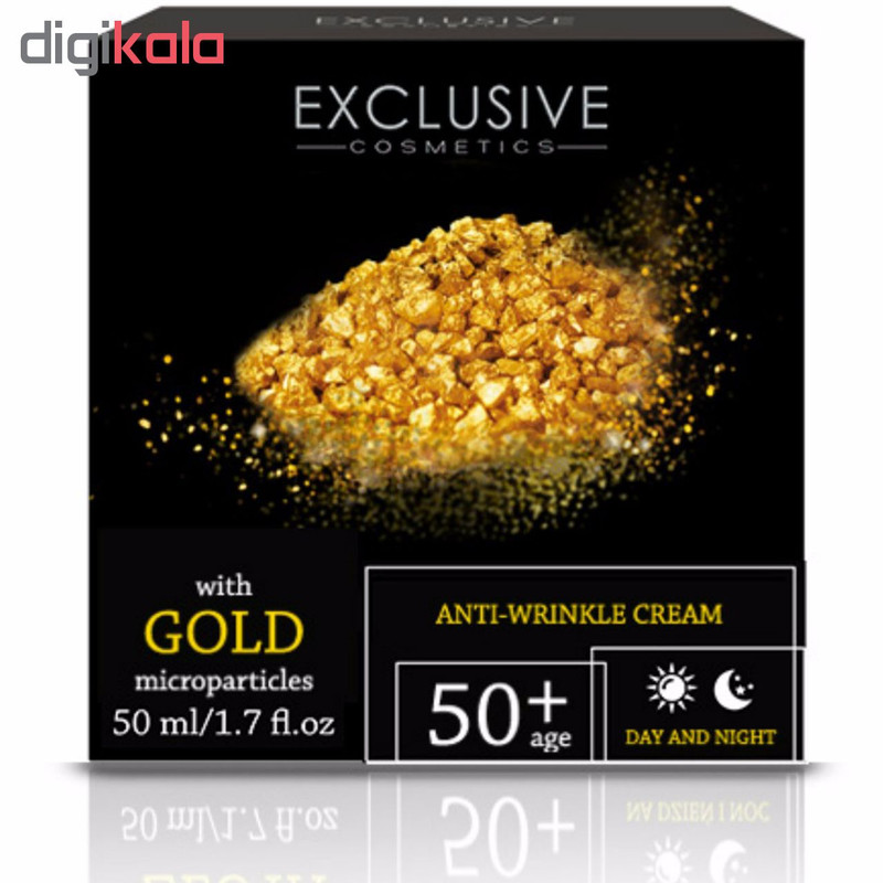 کرم ضد چروک حاوی طلا اکسکلوسیو مدل Gold حجم 50 میلی لیتر