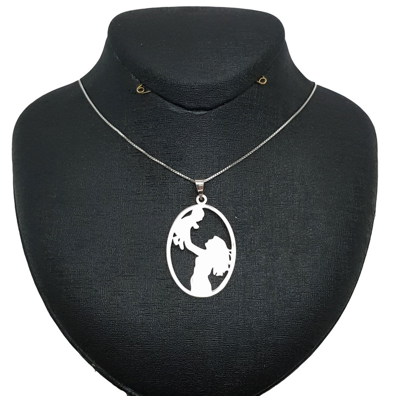 گردنبند نقره زنانه طرح مادر و نوزاد کد 001 گردنبند نقره زنانه طرح مادر و نوزاد کد 001