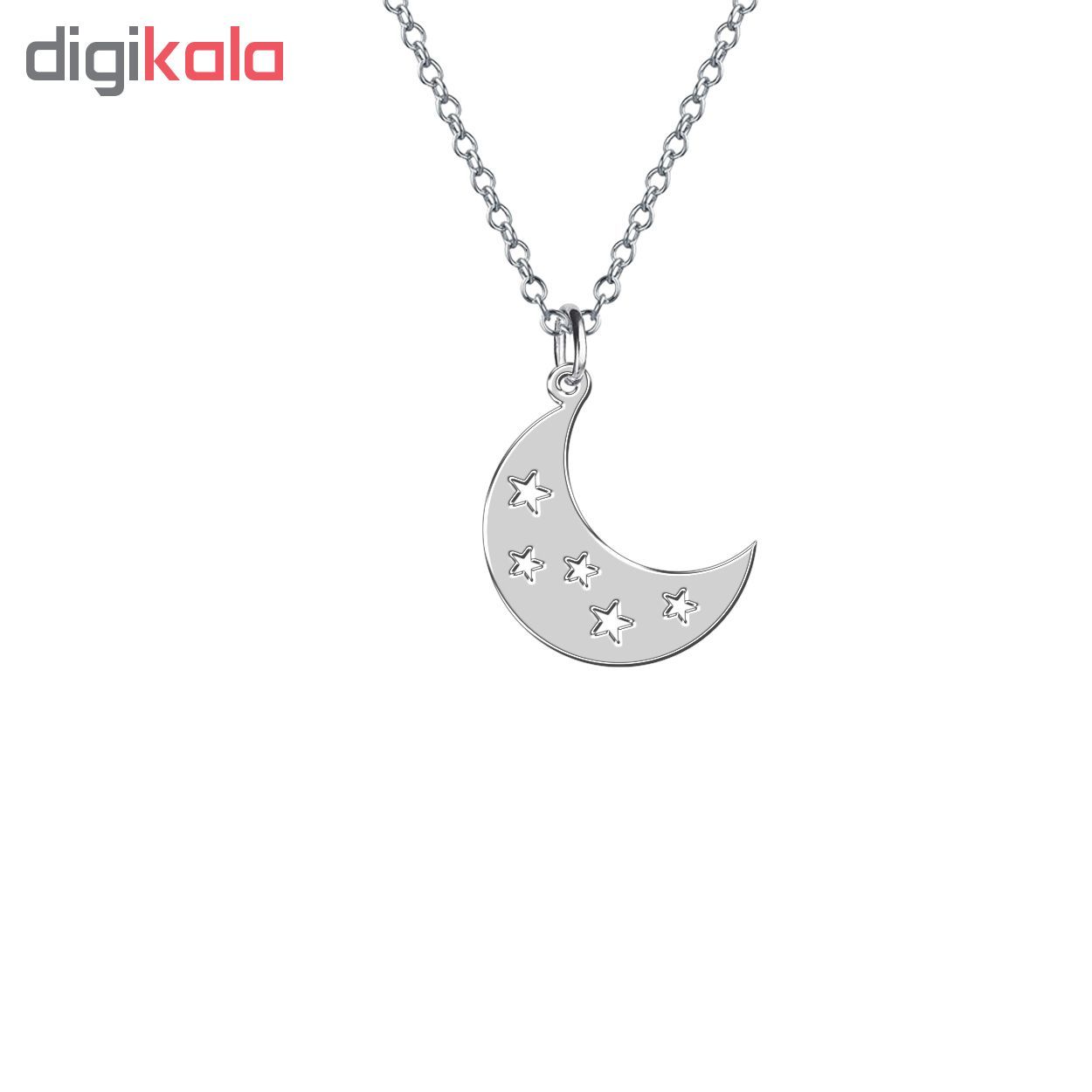 گردنبند نقره زنانه ترمه 1 طرح ماه کد E583 -  - 2