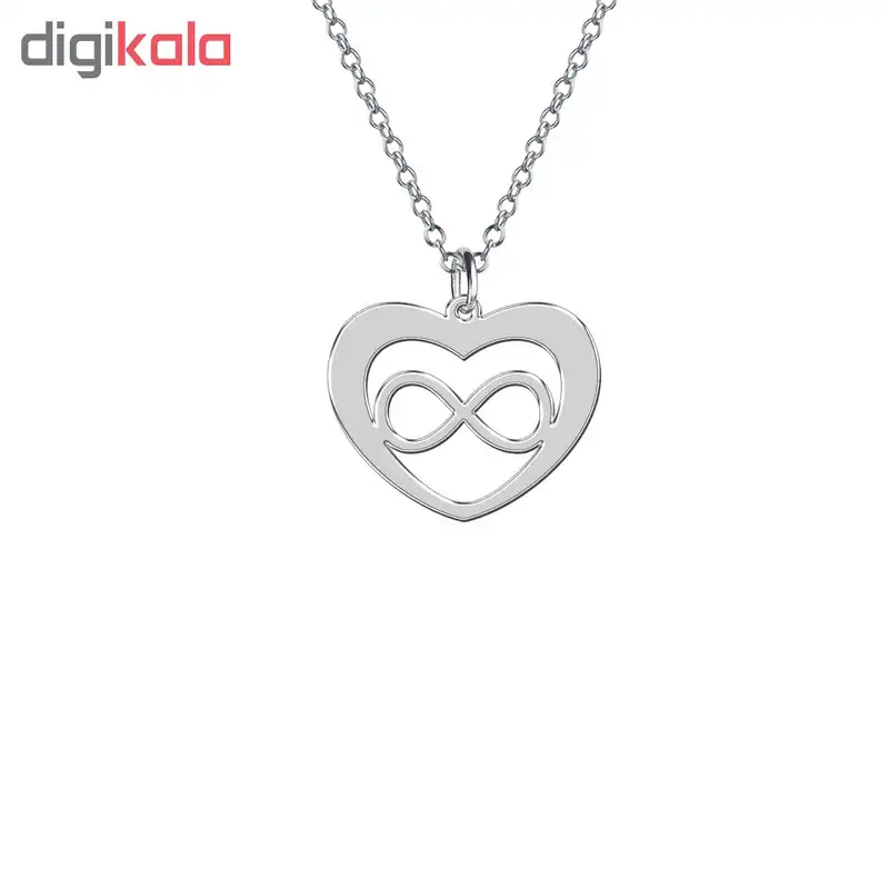 گردنبند نقره زنانه ترمه 1 طرح قلب کد E589