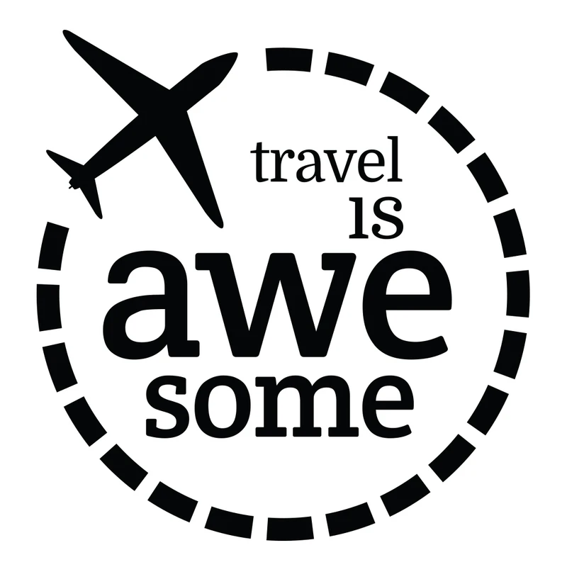 استیکر وی وین آرت طرح Travel is Awesome کد S119