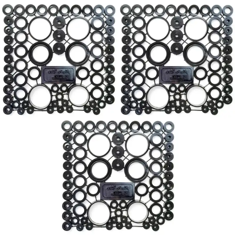 مجموعه 204 عددی واشر ، در بسته بندی مخصوص فروشگاه گنجه