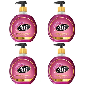 مایع دستشویی آتی مدل Pink Flower وزن 500 گرم بسته 4 عددی