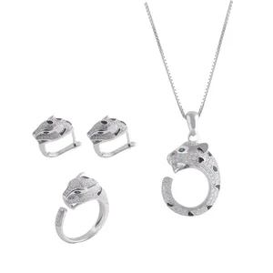 نیم ست نقره طرح ببر کد S1098