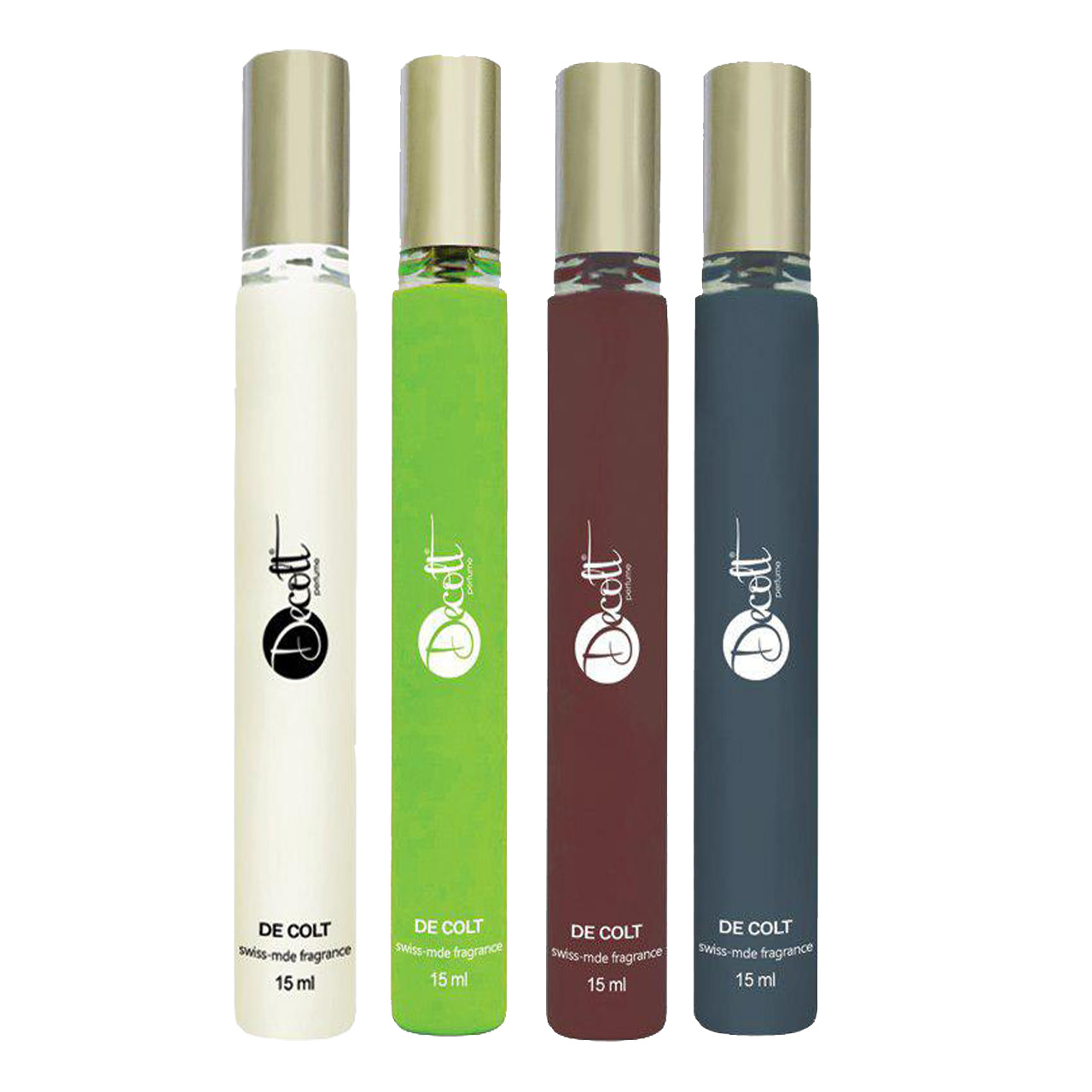 عطر جیبی مردانه دکلت مدل 74 حجم 15 میلی لیتر مجموعه 4 عددی