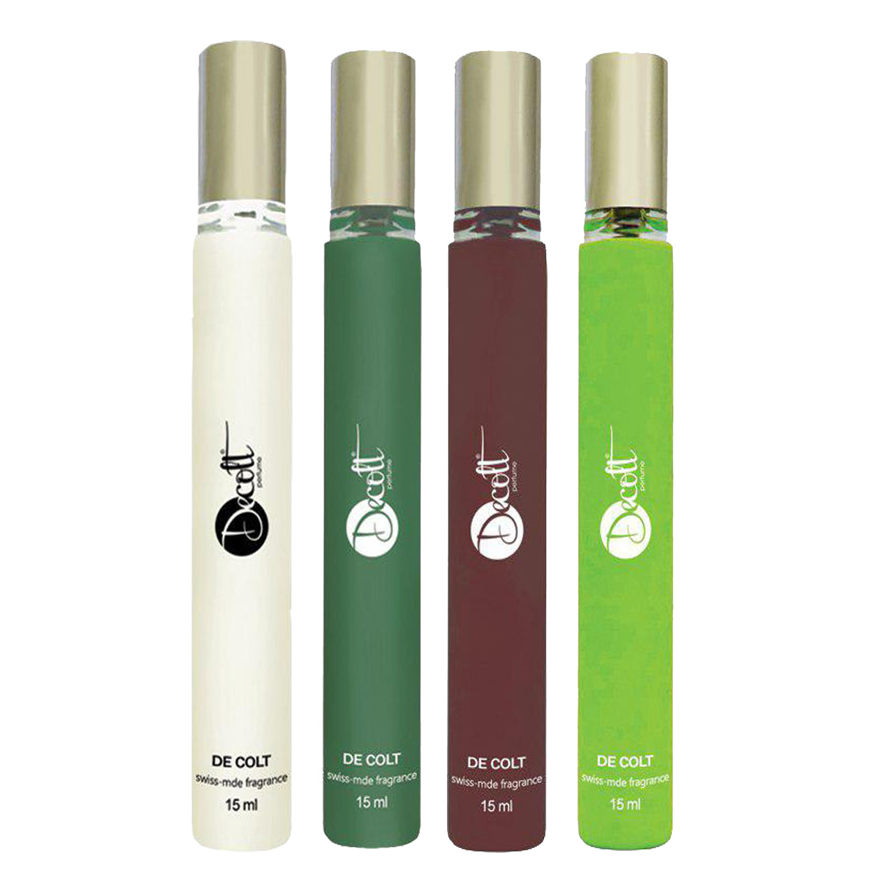 عطر جیبی مردانه دکلت مدل 77 حجم 15 میلی لیتر مجموعه 4 عددی