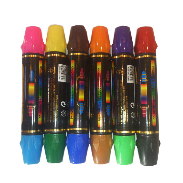 ماژیک وایت برد مدل double color کد 01 بسته 6 عددی
