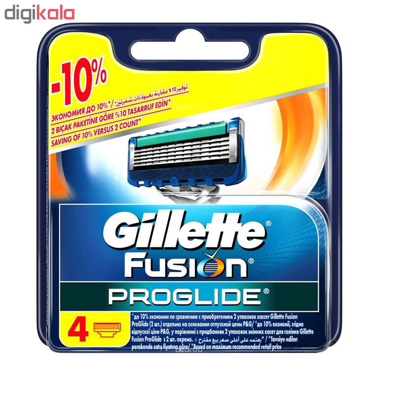 تیغ یدک ژیلت مدل Fusion Proglide بسته 4 عددی