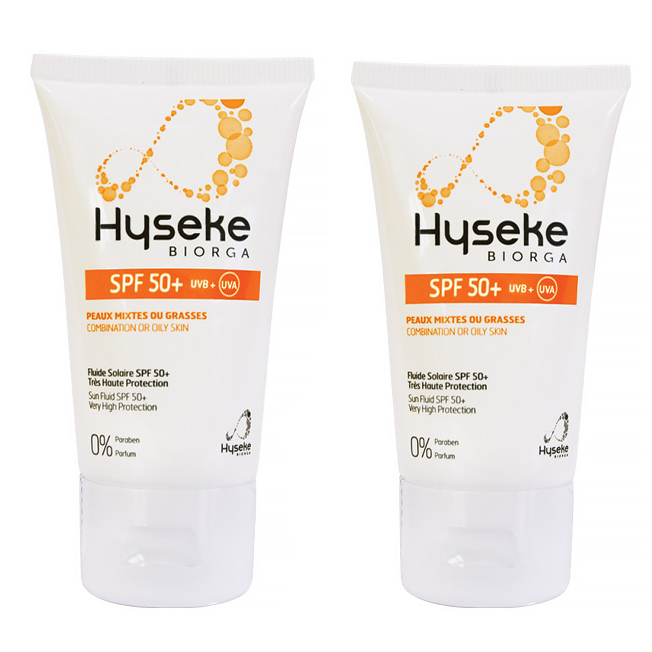 فلویید ضد آفتاب بایورگا مدل Heyseke SPF50plus حجم 40 میلی لیتر بسته دو عددی