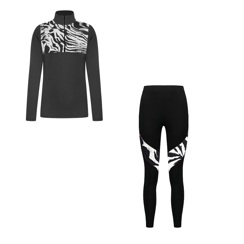 ست تی‌شرت و لگینگ ورزشی زنانه مدل 276-1401