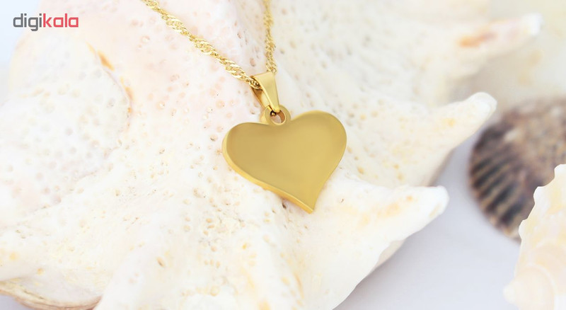 آویز گردنبند طلا 18 عیار جواهری میکا طرح قلب کد 0110001