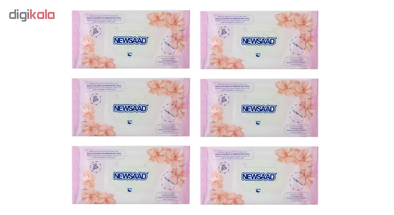 دستمال مرطوب پاک کننده نیوساد مدل H6 بسته 6 عددی