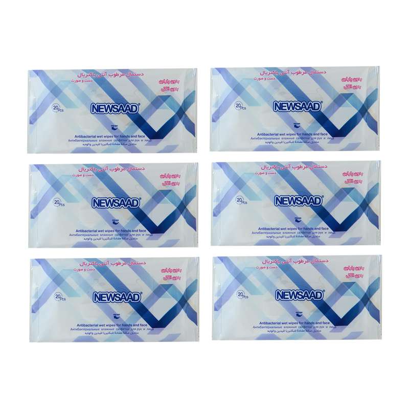 دستمال مرطوب پاک کننده آرایش نیوساد مدل Ant 6 بسته 120 عددی