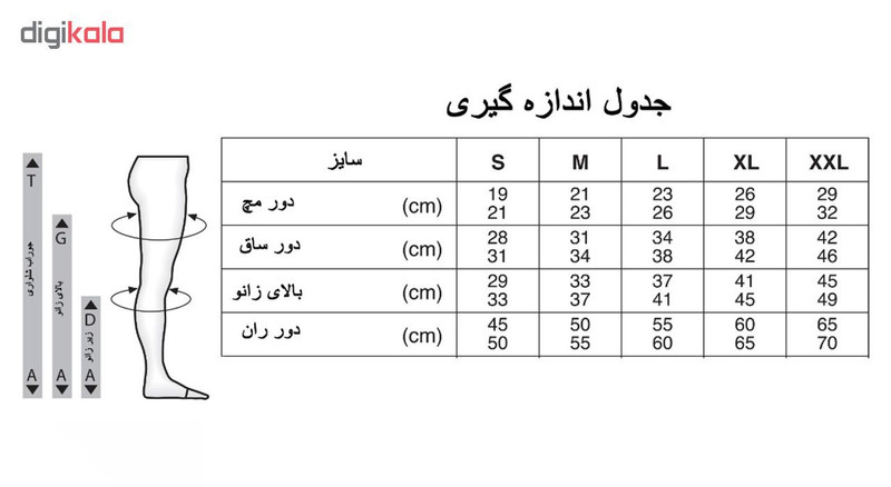 جوراب واریس واریسل مدل CL2/K/C جوراب واریس واریسل مدل CL2/K/C