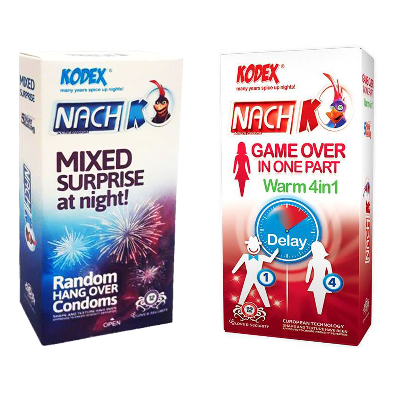 کاندوم کدکس مدل Mixed Surprise بسته 12 عددی به همراه کاندوم کدکس مدل Game Over In One Part بسته 12 عددی