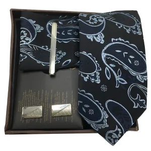 ست کراوات گیره دستمال و دکمه سردست هکس ایران مدل SET-TURK BG BTJ BL تک سایز