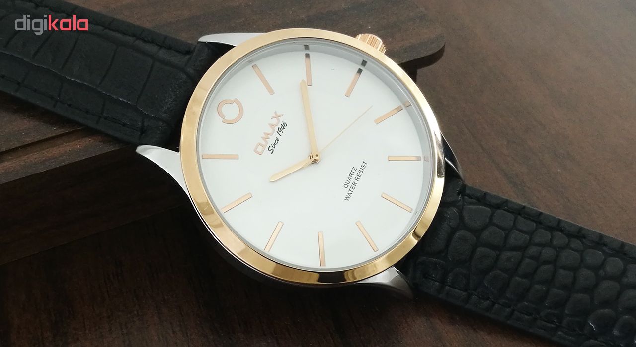 ساعت مچی عقربه ای مردانه اوماکس مدل RP0005 به همراه دستمال مخصوص برند کلین واچ -  - 3