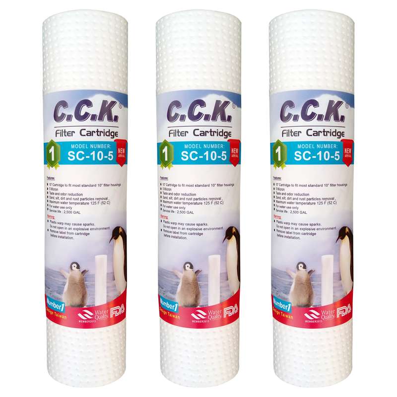 فیلتر تصفیه آب سی سی کا مدل pp 5 micron بسته 3 عددی فیلتر تصفیه آب سی سی کا مدل pp 5 micron بسته 3 عددی