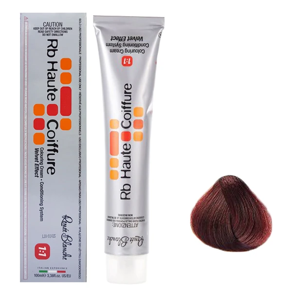 رنگ مو رنه بلانش سری coiffure شماره5.55RI حجم 100 میلی لیتر رنگ قهوه ای قرمز روشن