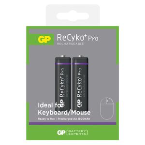 باتری قلمی قابل شارژ جی پی مدل ReCyko Plus Pro 1800 بسته دو عددی