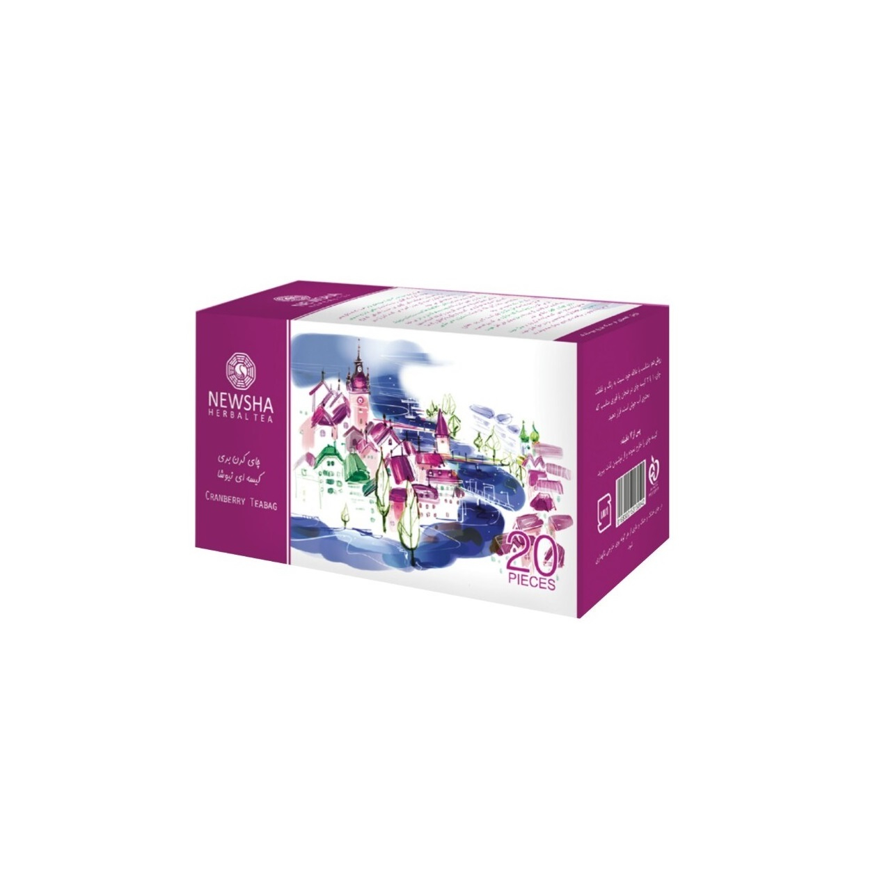 چای کیسه ای کرن بری نیوشا مدل Cranberry بسته 20 عدد