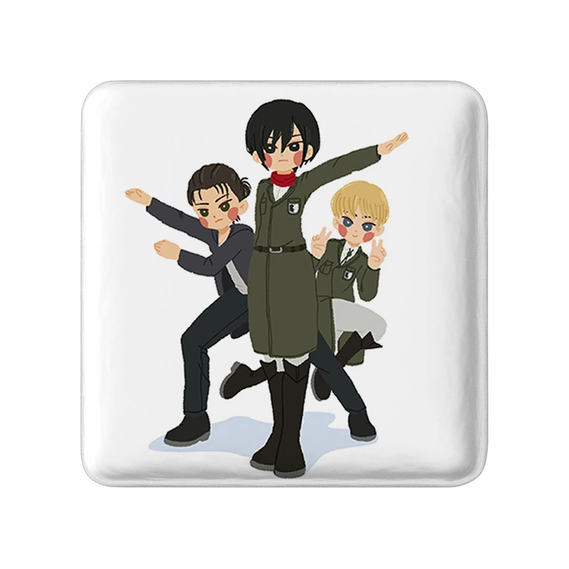 مگنت خندالو طرح ارمین میکاسا ارن انیمه اتک آن تایتان Attack on Titan مدل مربعی کد 18595