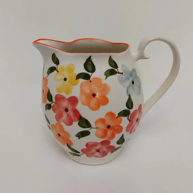 ست 7 تکه پارچ و لیوان سرامیکی طرح بهار گلها کد SHEX100