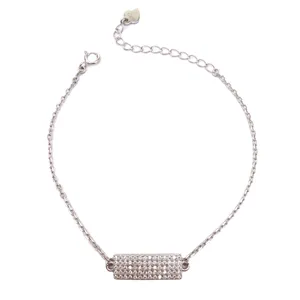 دستبند نقره آی جواهر کد 77190D