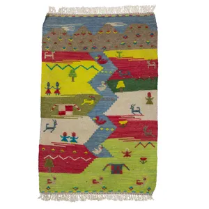  گلیم گبه دستباف نیم متری کد 971049